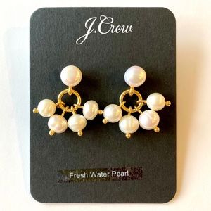 J. Crew Freshwater Pearl Tri-Drop Earrings